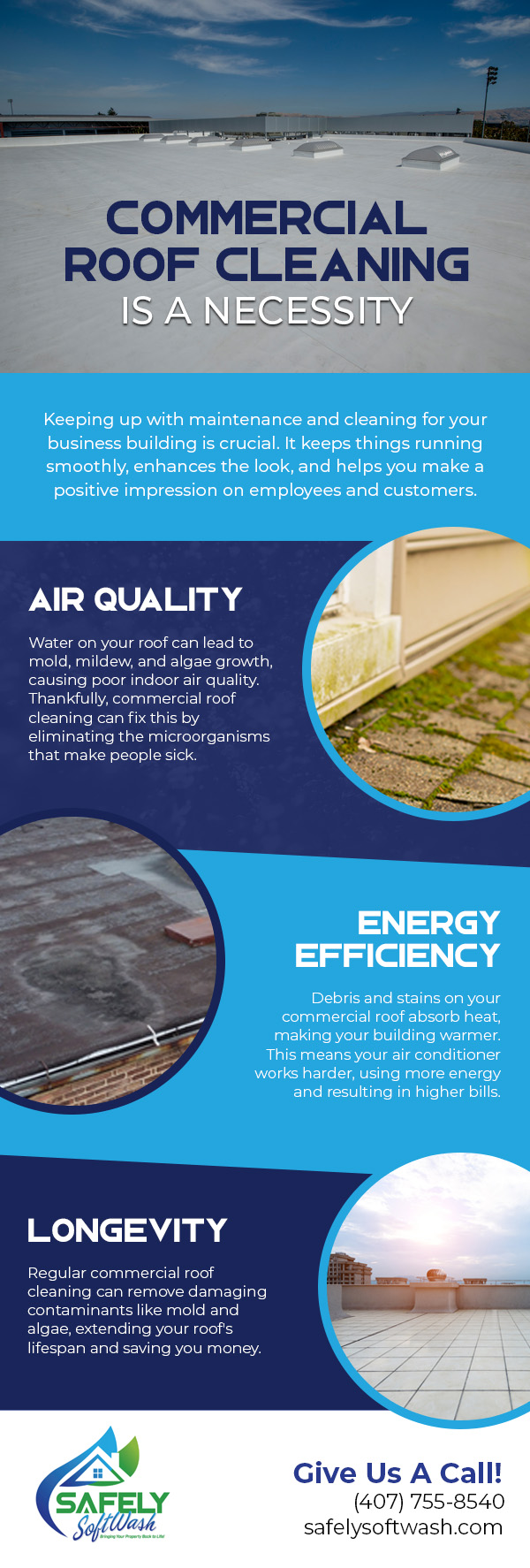 Commercial roof cleaning yields many benefits.